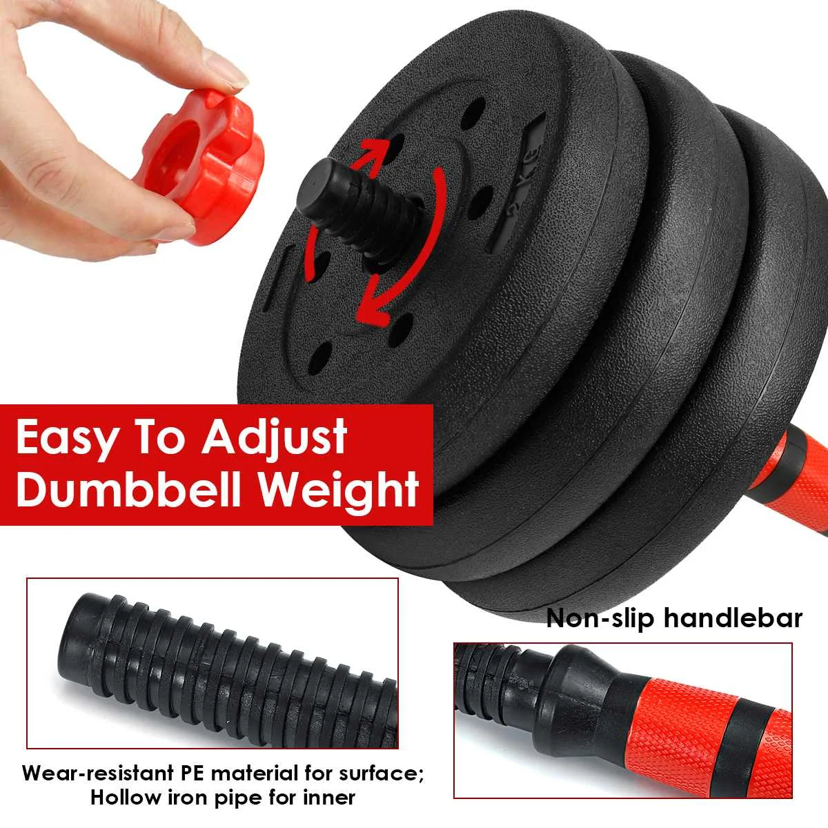 30Kgs Set Adjustable Weight Dumbbell/Barbell - Image 2
