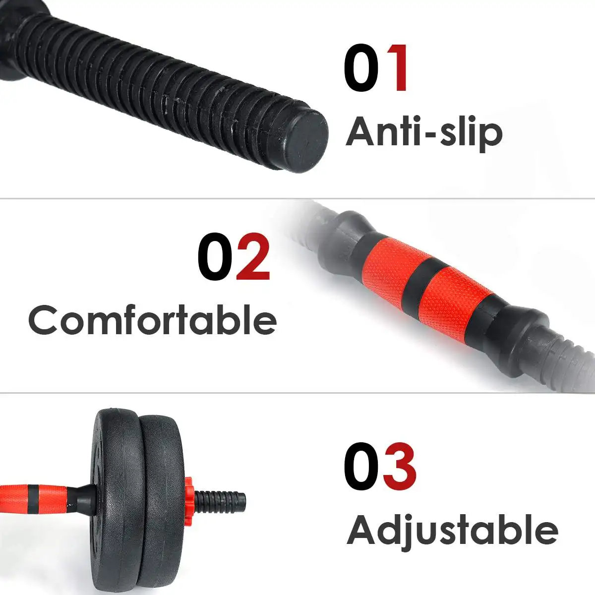 30Kgs Set Adjustable Weight Dumbbell/Barbell - Image 4