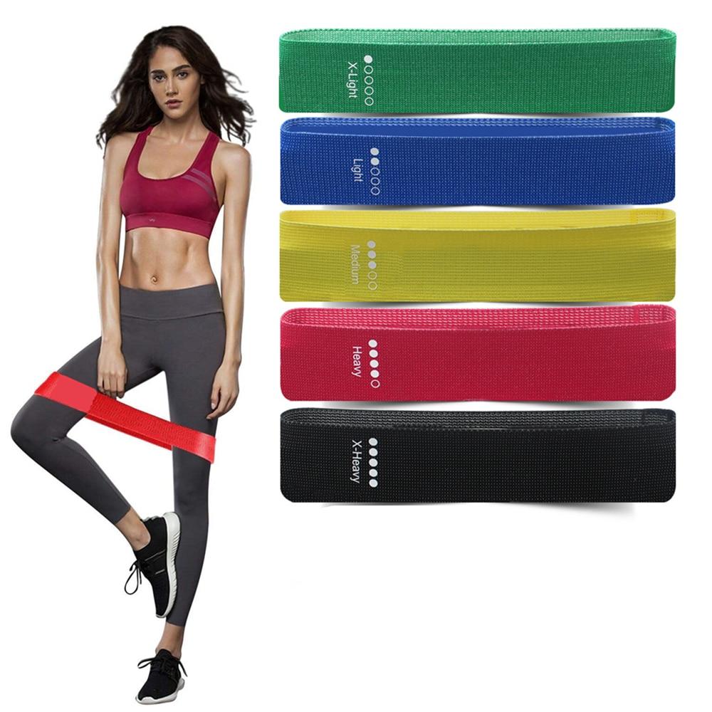Resistance Exercise Fabric Set of 5 Non-Slip Bands