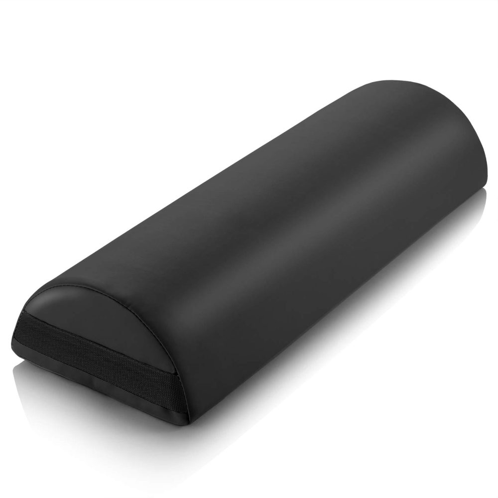 Semi Cylinder Bolster Cushion Pad Black