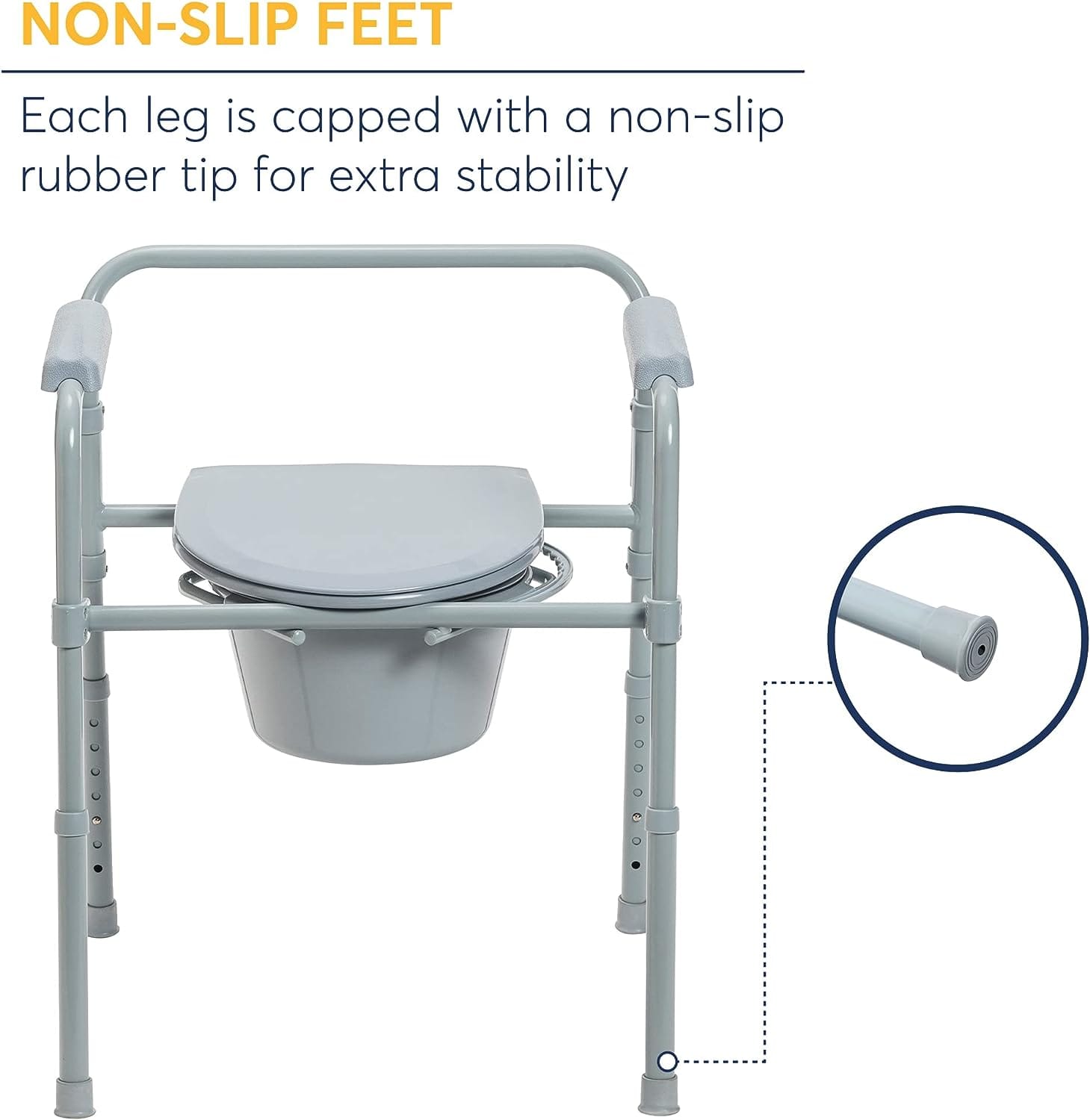 Aluminium Bedside Height Adjustable Toilet Seat - Image 4