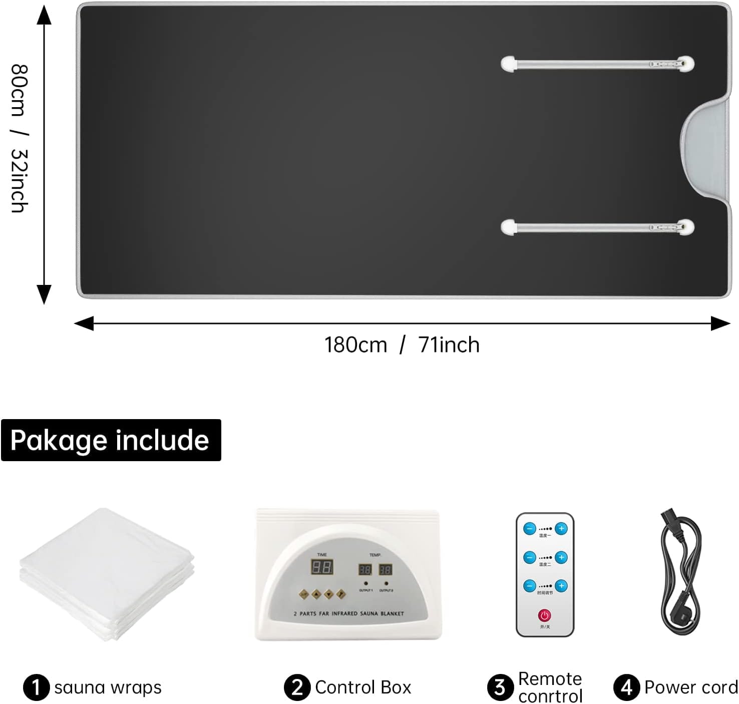 FIR Sauna Black Blanket with Infrared System For Body Shape Slimming and Weight Loss - Image 3