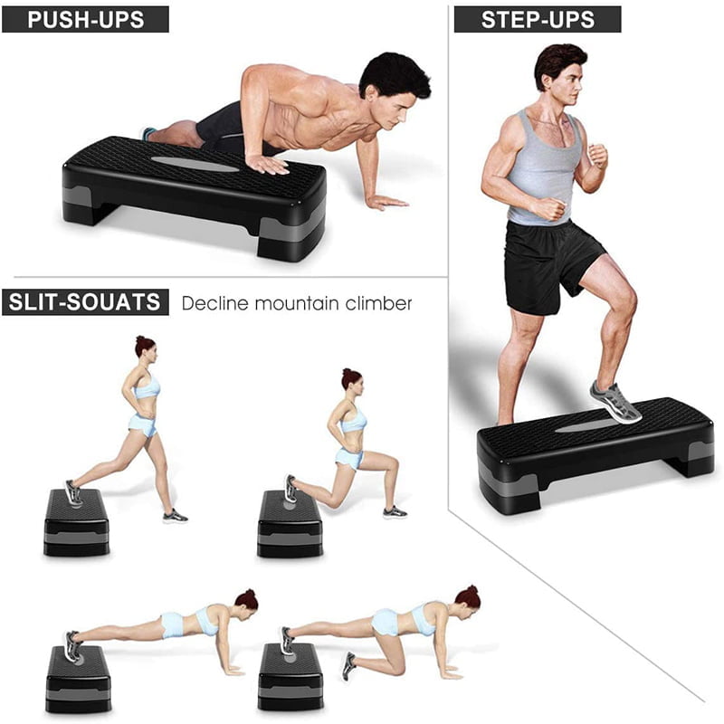 Aerobic Step - Height Adjustable Grey/Black - Image 3
