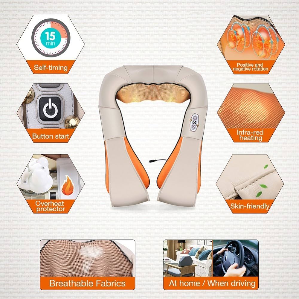 Back and Neck Massager with Deep Kneading Massage - Image 4