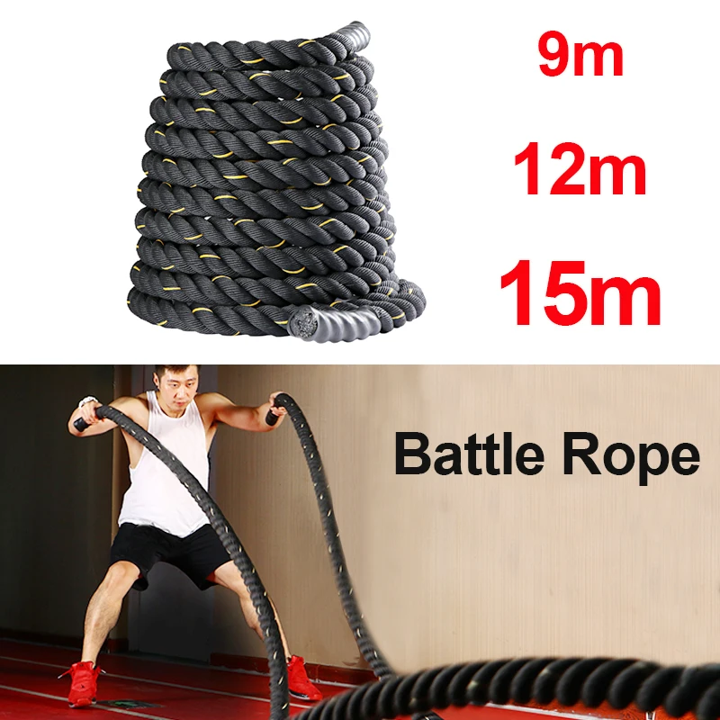Fitness Battle Rope Heavy Workout 9M/12M/15M