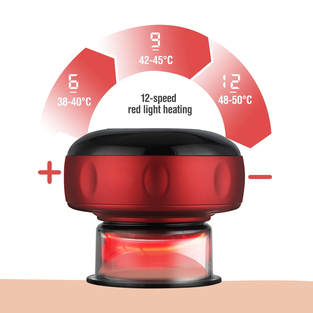 12 Levels Electric Cupping therapy Rechargeable with Heat - Image 4