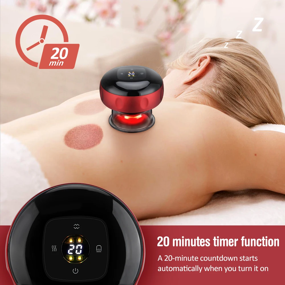 12 Levels Electric Cupping therapy Rechargeable with Heat - Image 5