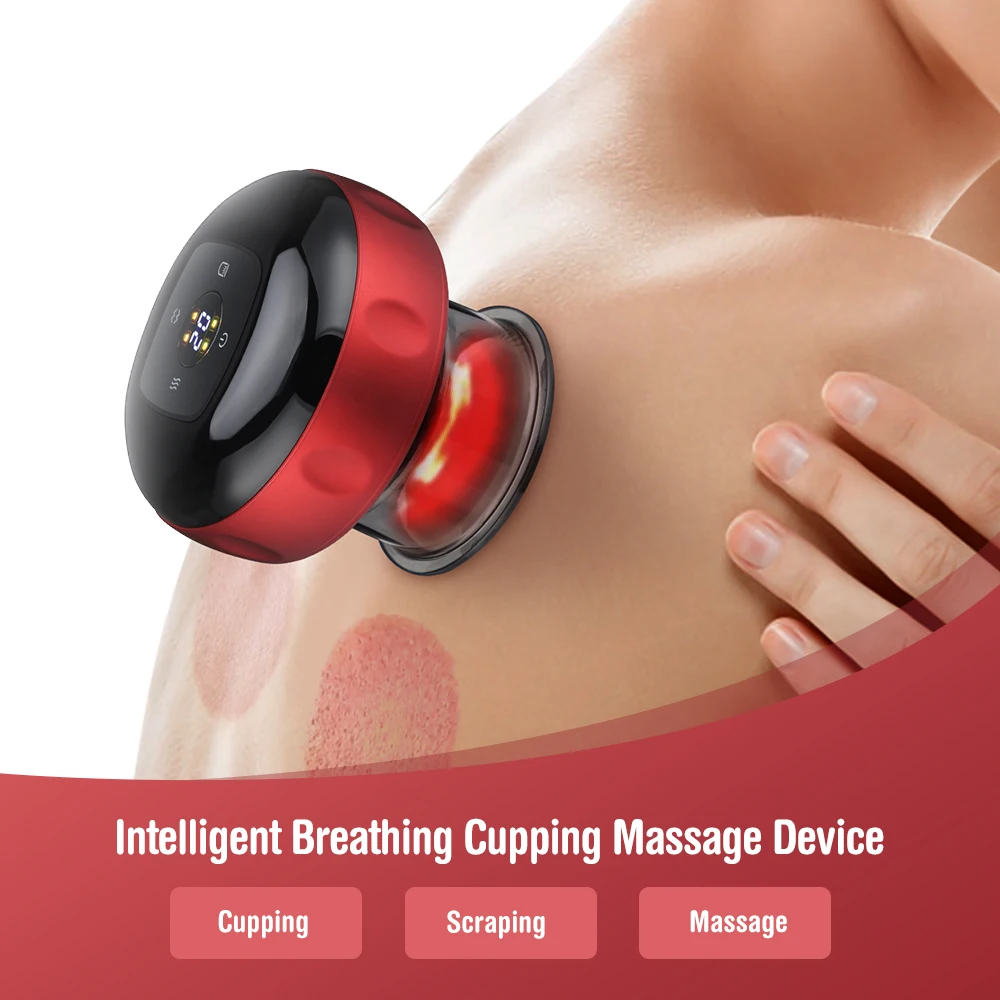 12 Levels Electric Cupping therapy Rechargeable with Heat