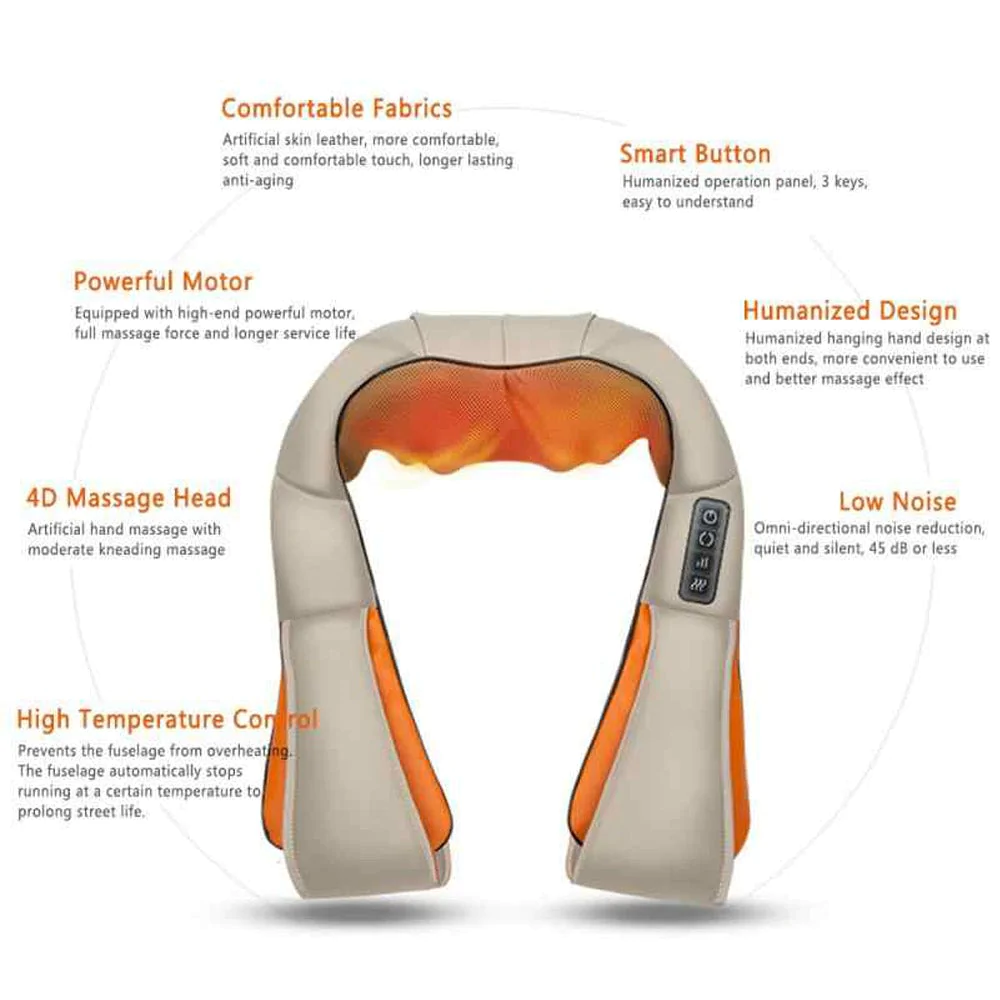 Back and Neck Massager with Deep Kneading Massage - Image 3