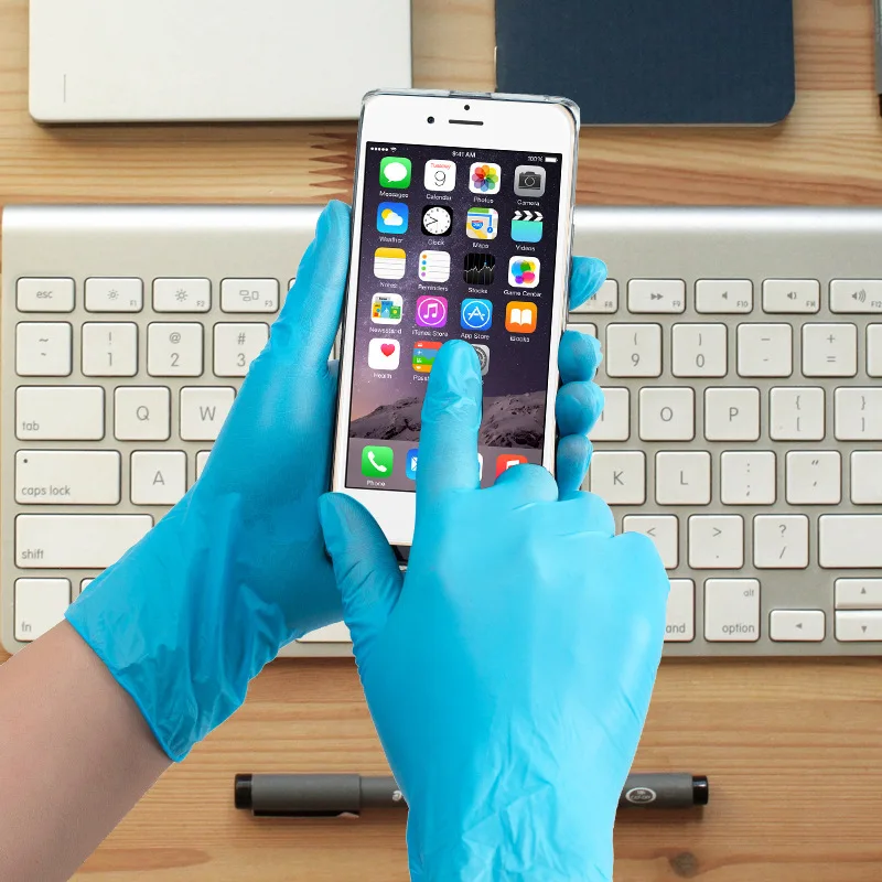 Nitrile Examination Gloves Blue Powder-Free - Image 2
