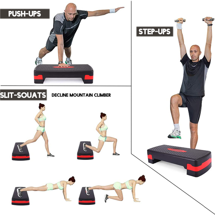 Aerobic Step - Height Adjustable Red/Black - Image 3