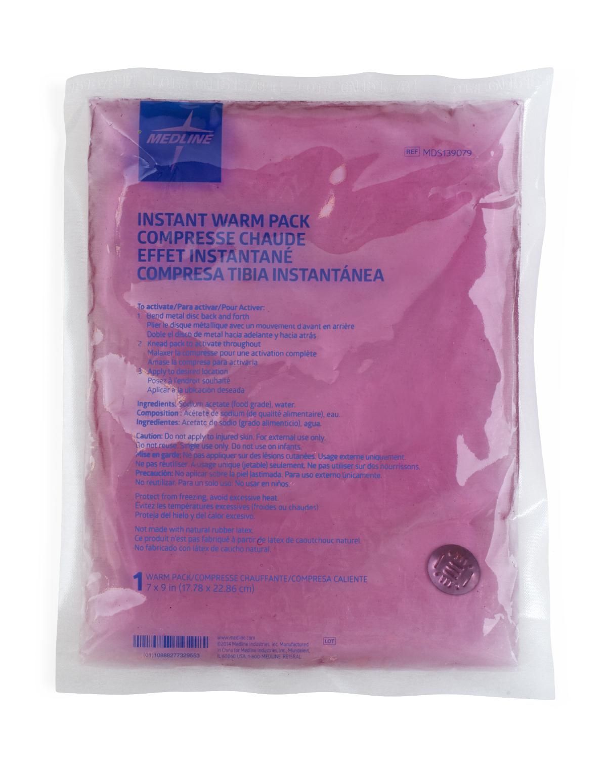 Medline Disc-Activated Instant Hot Pack 7x9 in