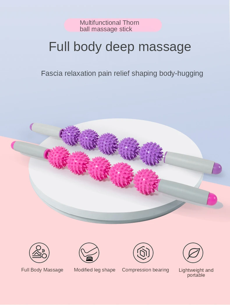 M3 Body Massage Stick with 5 Spiky Ball 360 Degree Rotation - Image 4