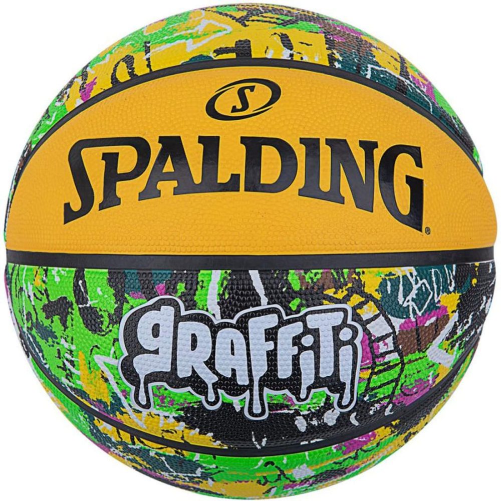 Spalding Graffiti Series Green/Yellow Outdoor Basketball - Size 5