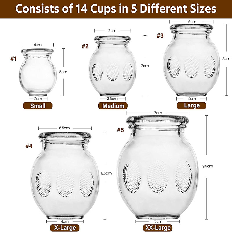 Medical Glass Chinese Cupping Jar Set of 14 PCS - Image 2
