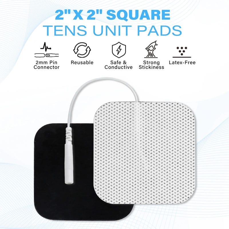 TENS Spare Electrode White Pad 5cm x 5 cm Pack of 2 Pcs - Image 2