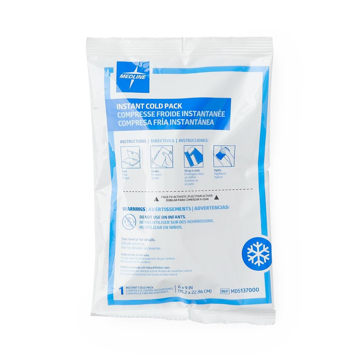 Medline Standard Instant Cold Pack 6 x 9 IN Single Use
