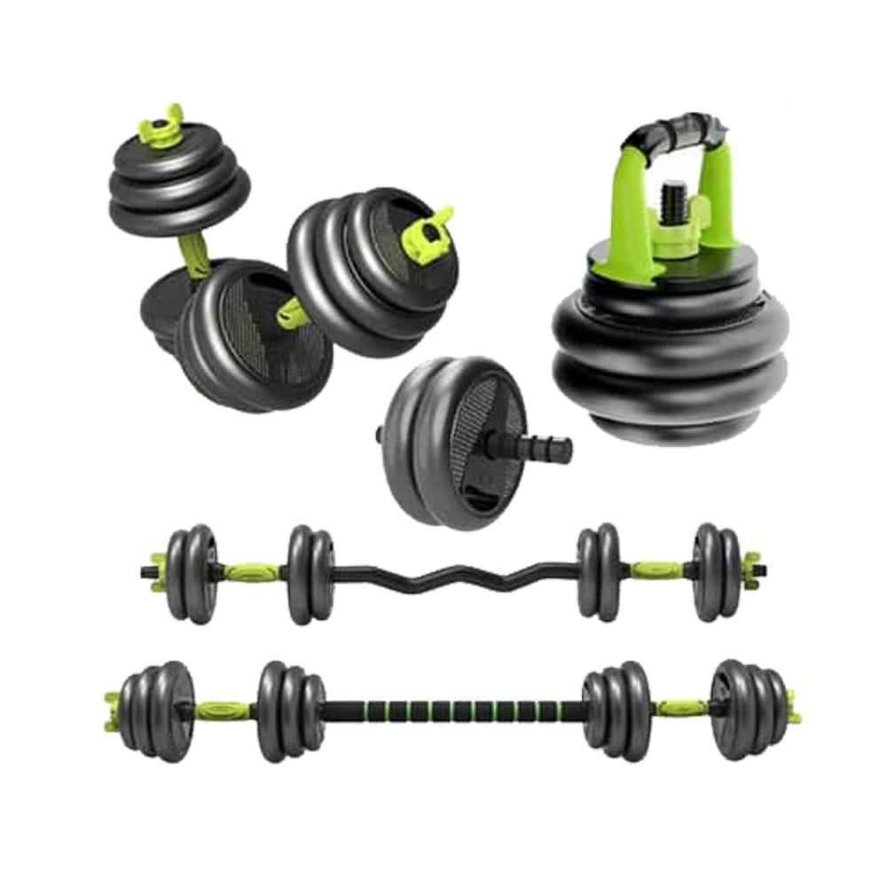 Multi-functional Dumbbells/Barbell/Kettlebell 40 Kg Set With EZ Bar