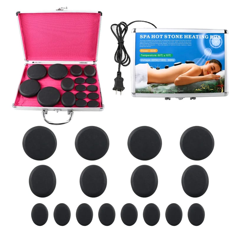 Hot Stones Set 16 Pieces for Bianstone Massage