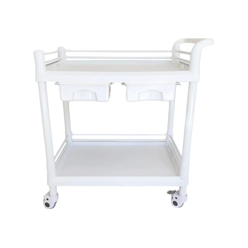 Medical Trolley Plastic White Large 76x52x90 cm