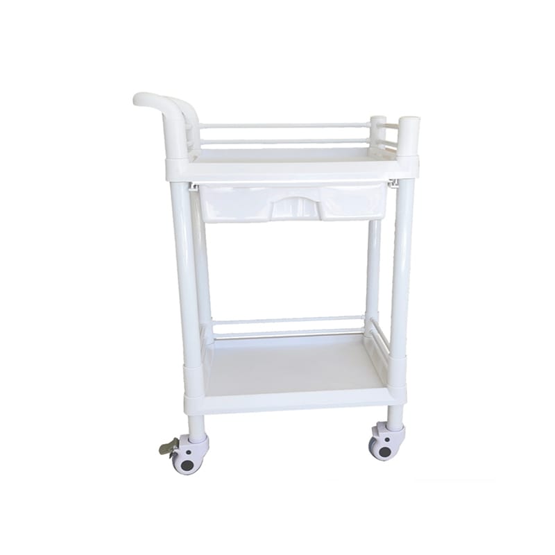 Medical Trolley Plastic White Small 54 x 37 x 90 cm